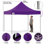 Wallaroo 3x3 PopUp Purple Gazebo Marquee Outdoor Tent thumbnail 5