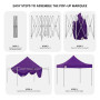 Wallaroo 3x3 PopUp Purple Gazebo Marquee Outdoor Tent thumbnail 7