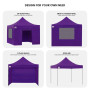 Wallaroo 3x3 PopUp Purple Gazebo Marquee Outdoor Tent thumbnail 11