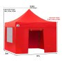Wallaroo 3x3 PopUp Red Gazebo Marquee Outdoor Tent thumbnail 2