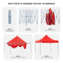 Wallaroo 3x3 PopUp Red Gazebo Marquee Outdoor Tent thumbnail 7