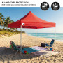 Wallaroo 3x3m Pop Up Gazebo Marquee Canopy Tent with 5 Side Walls, Sandbags & Carry Bag - Outdoor Market Red thumbnail 10