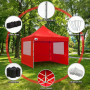 Wallaroo 3x3 PopUp Red Gazebo Marquee Outdoor Tent thumbnail 10