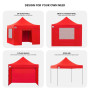Wallaroo 3x3 PopUp Red Gazebo Marquee Outdoor Tent thumbnail 11