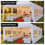 Wallaroo 4x8m Outdoor Event Marquee Gazebo Party Wedding Tent Canopy with Removable Window & Door Walls - White thumbnail 7