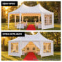 Wallaroo 6x4.5m Wedding Gazebo Marquee with Sidewalls thumbnail 7