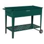 Wallaroo Garden Bed Cart Raised Planter Box 108.5 x 50.5 x 80cm Galvanized Steel - Green thumbnail 2