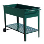 Wallaroo Garden Bed Cart Raised Planter Box 108.5 x 50.5 x 80cm Galvanized Steel - Green thumbnail 3