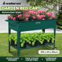Wallaroo Garden Bed Cart Raised Planter Box 108.5 x 50.5 x 80cm Galvanized Steel - Green thumbnail 10