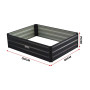 Wallaroo Garden Bed 120 x 90 x 30cm Galvanized Steel - Black thumbnail 4