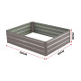 Wallaroo Garden Bed 120 x 90 x 30cm Galvanized Steel - Grey thumbnail 4