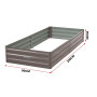 Wallaroo Garden Bed 210 x 90 x 30cm Galvanized Steel - Grey thumbnail 4