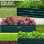 Wallaroo Garden Bed 240 x 120 x 30cm Galvanized Steel - Green thumbnail 5