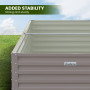 Wallaroo Garden Bed 240 x 120 x 57cm Galvanized Steel - Grey thumbnail 7