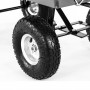 Garden Cart with Mesh Liner Lawn Folding Trolley Black thumbnail 2
