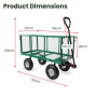Steel Mesh Garden Trolley Cart - Green thumbnail 2