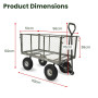 Steel Mesh Garden Trolley Cart - Hammer Grey thumbnail 2