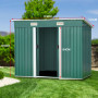 Garden Shed Flat 4ft x 6ft Outdoor Storage Shelter - Green thumbnail 8