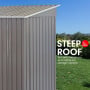 Garden Shed Flat 4ft x 6ft Outdoor Storage Shelter - Grey thumbnail 7