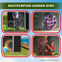 Wallaroo 10x8ft Zinc Steel Garden Shed with Open Storage - Black thumbnail 9