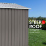 Garden Shed Spire Roof 4ft x 6ft Outdoor Storage Shelter - Grey thumbnail 5