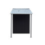Wallaroo 4x8ft Zinc Steel Garden Shed with Open Storage - Black thumbnail 3