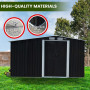 Wallaroo Garden Shed with Semi-Close Storage 4*8FT - Black thumbnail 7