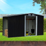 Wallaroo Garden Shed with Semi-Close Storage 4*8FT - Black thumbnail 9