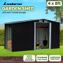 Wallaroo Garden Shed with Semi-Close Storage 4*8FT - Black thumbnail 10