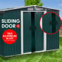 Garden Shed Spire Roof 6ft x 8ft Outdoor Storage Shelter - Green thumbnail 3