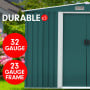 Garden Shed Spire Roof 6ft x 8ft Outdoor Storage Shelter - Green thumbnail 4
