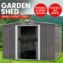 Garden Shed Spire Roof 6ft x 8ft Outdoor Storage Shelter - Grey thumbnail 3