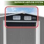Wallaroo 6x8ft Zinc Steel Garden Shed with Open Storage - Black thumbnail 7