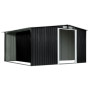 Wallaroo Garden Shed with Semi-Closed Storage 8*8FT - Black thumbnail 1