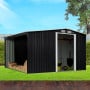 Wallaroo Garden Shed with Semi-Closed Storage 10*8FT - Black thumbnail 9