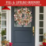 Christabelle 71cm Christmas Wreath Lush Pink Front Door Decoration Jewelled Baubles Flowers Pine Cones Ribbons Ornaments thumbnail 4