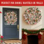 Christabelle 71cm Christmas Wreath Lush Pink Front Door Decoration Jewelled Baubles Flowers Pine Cones Ribbons Ornaments thumbnail 8