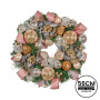 Christabelle 56cm Christmas Wreath Lush Pink Front Door Decoration Jewelled Baubles Flowers Pine Cones Ribbons thumbnail 3