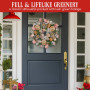 Christabelle 56cm Christmas Wreath Lush Pink Front Door Decoration Jewelled Baubles Flowers Pine Cones Ribbons thumbnail 4