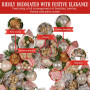 Christabelle 56cm Christmas Wreath Lush Pink Front Door Decoration Jewelled Baubles Flowers Pine Cones Ribbons thumbnail 5