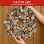 Christabelle 56cm Christmas Wreath Lush Pink Front Door Decoration Jewelled Baubles Flowers Pine Cones Ribbons thumbnail 9