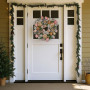Christabelle 56cm Christmas Wreath Lush Pink Front Door Decoration Jewelled Baubles Flowers Pine Cones Ribbons thumbnail 7