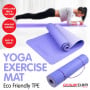 Powertrain Eco Friendly TPE Yoga Exercise Pilates Mat - Blue thumbnail 2