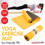 Powertrain Eco Friendly TPE Yoga Exercise Pilates Mat - Orange thumbnail 5