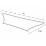 Wallaroo Rectangular Shade Sail 3m x 2.5m - Grey thumbnail 5