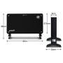 Pronti Glass Panel Convection Heater with Remote Control LED Display 1000W/2000W thumbnail 4