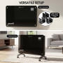Pronti Glass Panel Convection Heater with Remote Control LED Display 1000W/2000W thumbnail 9