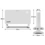 Pronti Glass Panel Convection Heater with Remote Control LED Display White thumbnail 4