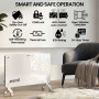 Pronti Glass Panel Convection Heater with Remote Control LED Display White thumbnail 6