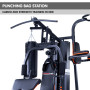 Powertrain Multi Station Home Gym 158lb Weights Punching Bag thumbnail 9